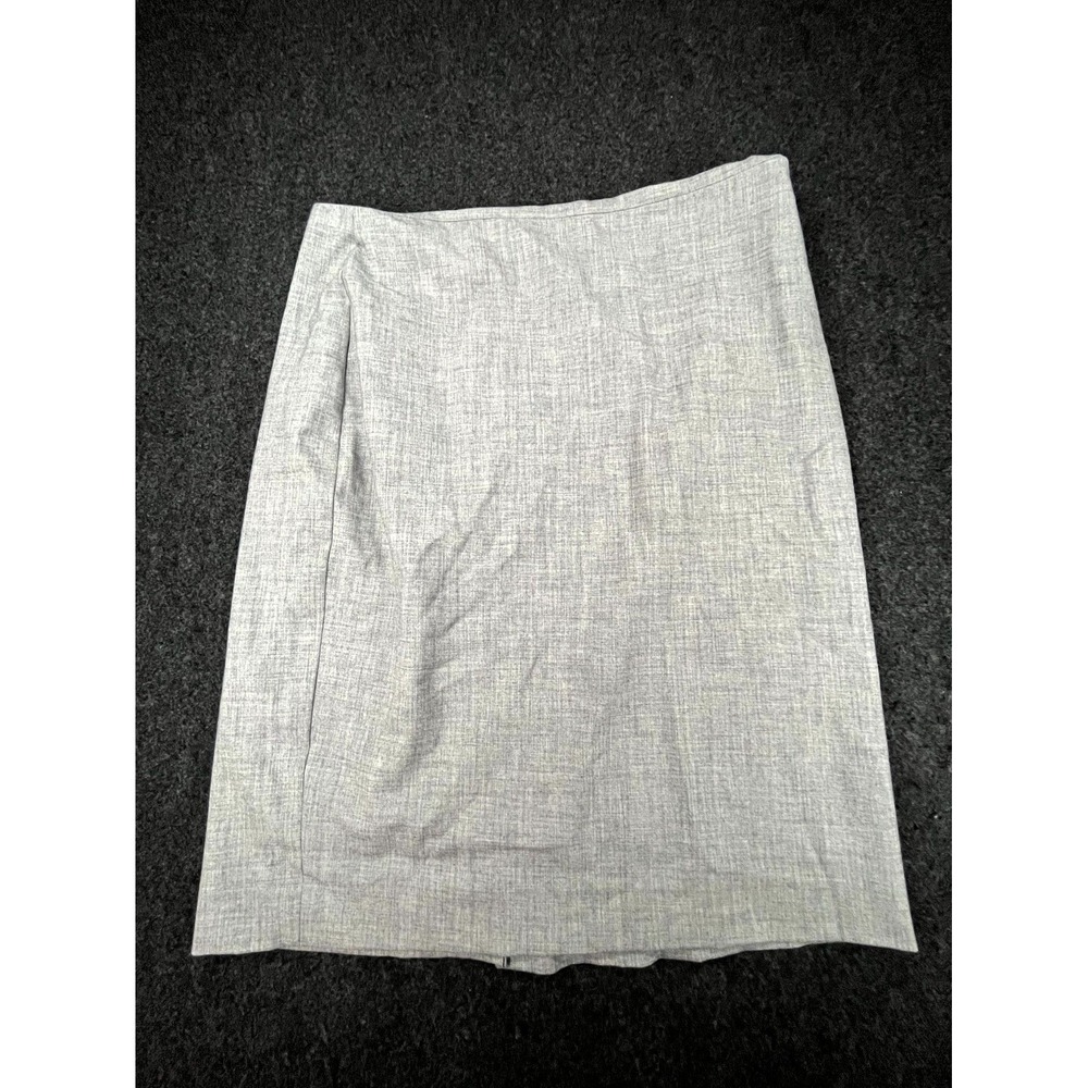 Banana Republic Knee Length Pencil Skirt Women's 8 Gray Career Workwear Back Zip